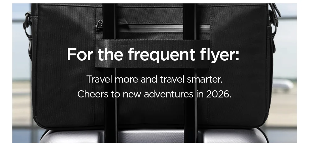 For the frequent flyer:  Travel more and travel smarter. Cheers to new adventures in 2026.