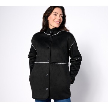 Isaac Mizrahi Live! Reversible Faux Shearling Coat