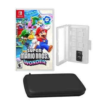 Super Mario Bros. Wonder Game w/ Caddy & Case - Nintendo Switc