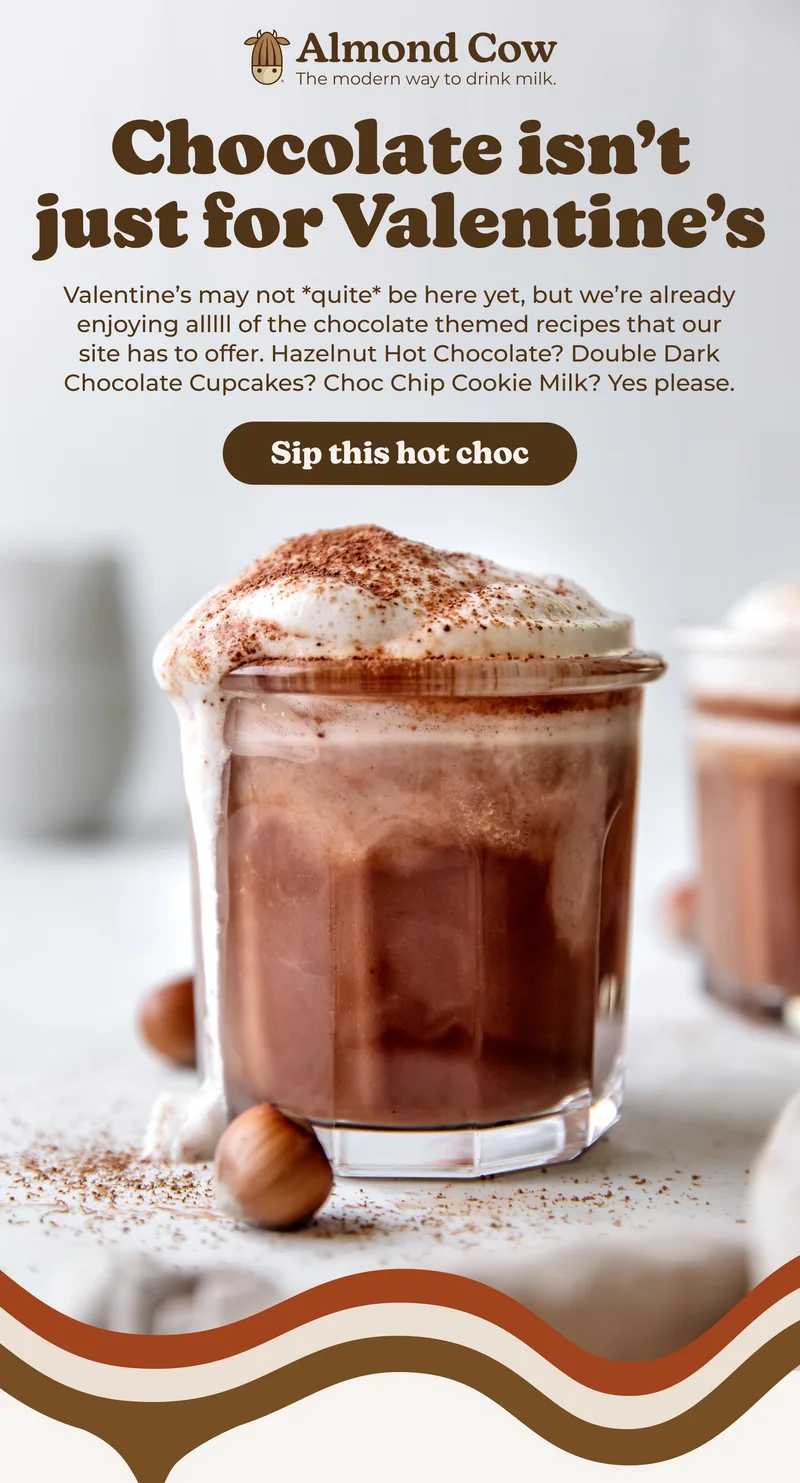 Almond Cow Hazelnut Hot Chocolate recipe