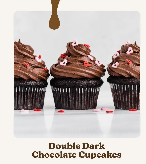 Almond Cow Double Dark Chocolate Cupcake recipe