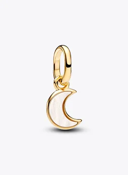 White Crescent Moon Mini Dangle Charm