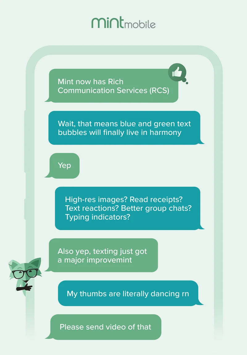 RCS has arrived at Mint