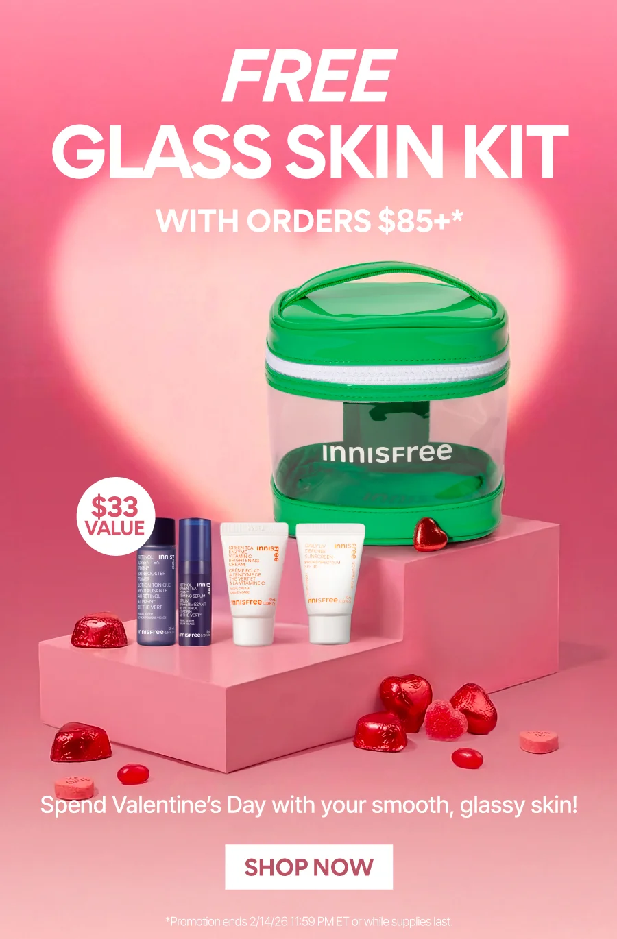 FREE GLASS SKIN KIT WITH ORDERS $85+