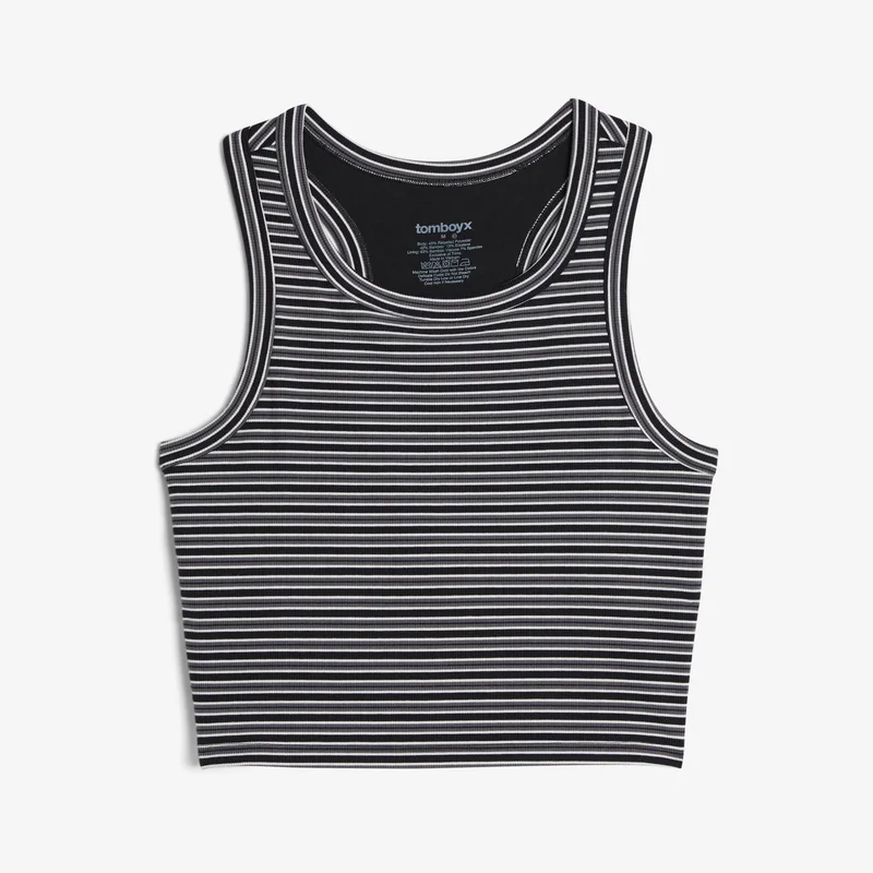 Image of Bamboo Rib Bra Top - Icy Stripe