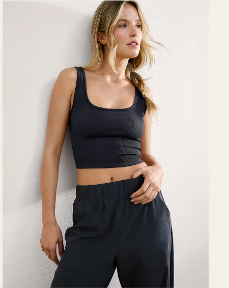 Easy Wide Leg Pant 31" in Nocturnal Navy