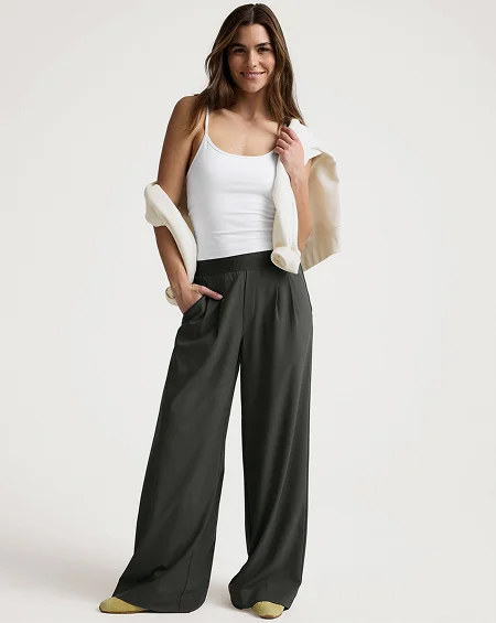 Elasticated Trouser Pant 31" in Slate Green