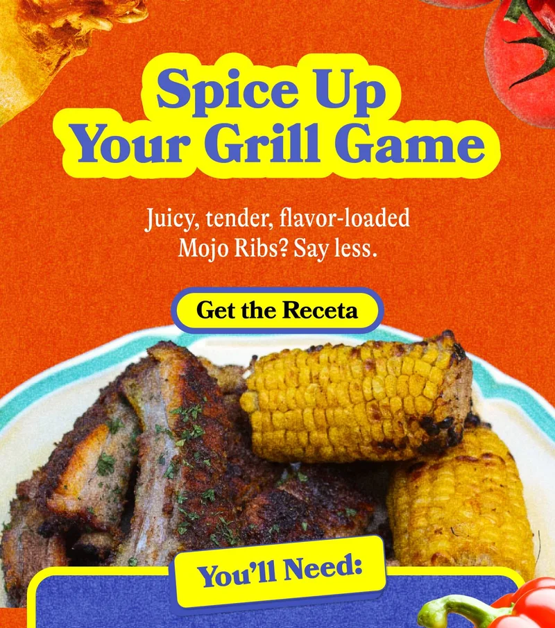 Spice Up Your Grill Game Juicy, tender, flavor-loaded Mojo Ribs? Say less. GET THE RECETA