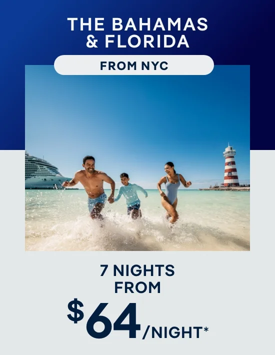 The Bahamas & Florida From New York City (Brooklyn) – 7 Nights – Click to View Cruises & Book Now