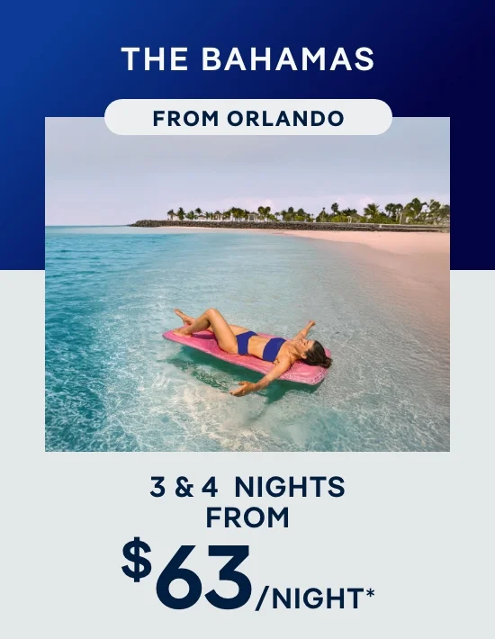 The Bahamas From Orlando (Port Canaveral) – 3 & 4 Nights – Click to View Cruises & Book Now