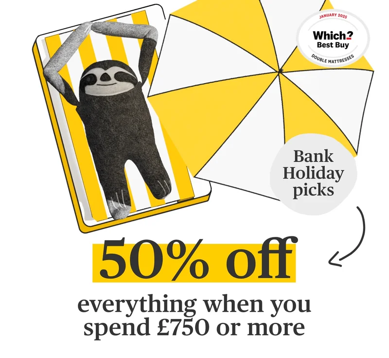 up to 50% off mattresses