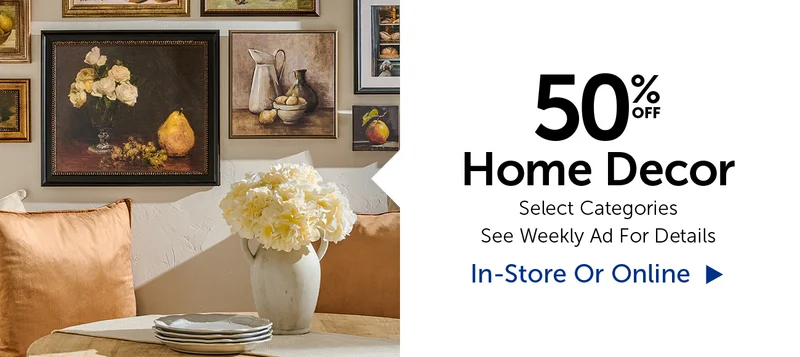 50% Off Home Decor - Select Categories