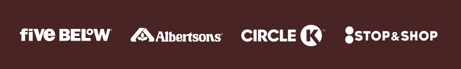 Our Hazelnut Cups can be found at: Five below, Albertsons, Circle K, and Stop & Shop