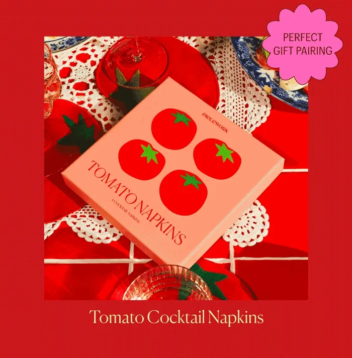 Perfect Gift Pairing - Tomato Cocktail Napkins