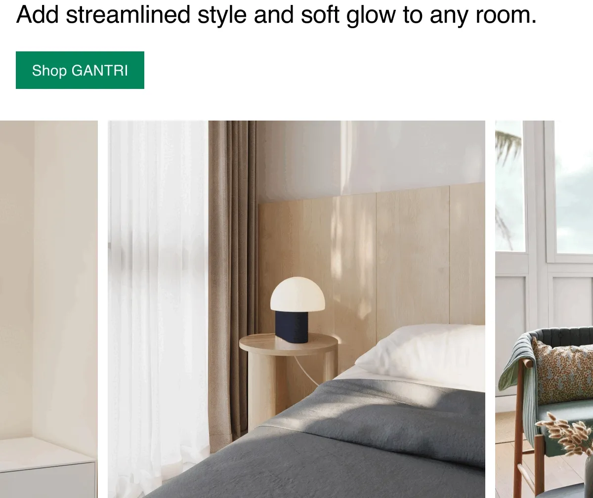 Add streamlined style and soft glow to any room.