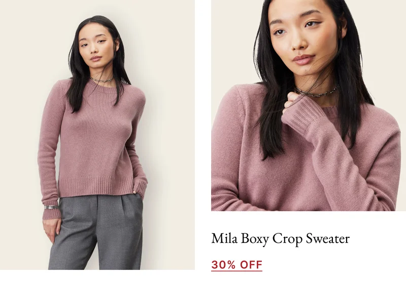 Mila Cashmere Boxy Crop Sweater