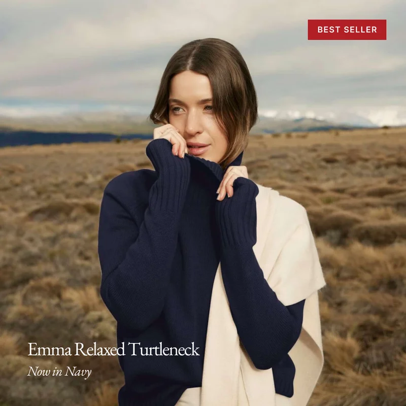 Emma Cashmere Relaxed Turtleneck Sweater