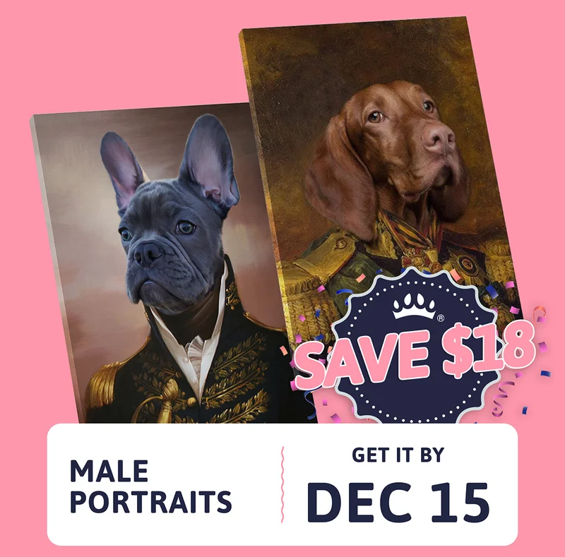 MALE PORTRAITS. ORDER TODAY, GET IT BY DEC 15