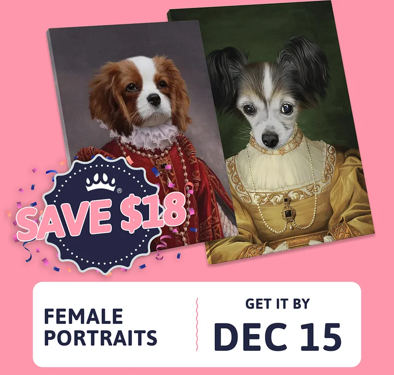 FEMALE PORTRAITS. ORDER TODAY, GET IT BY DEC 15