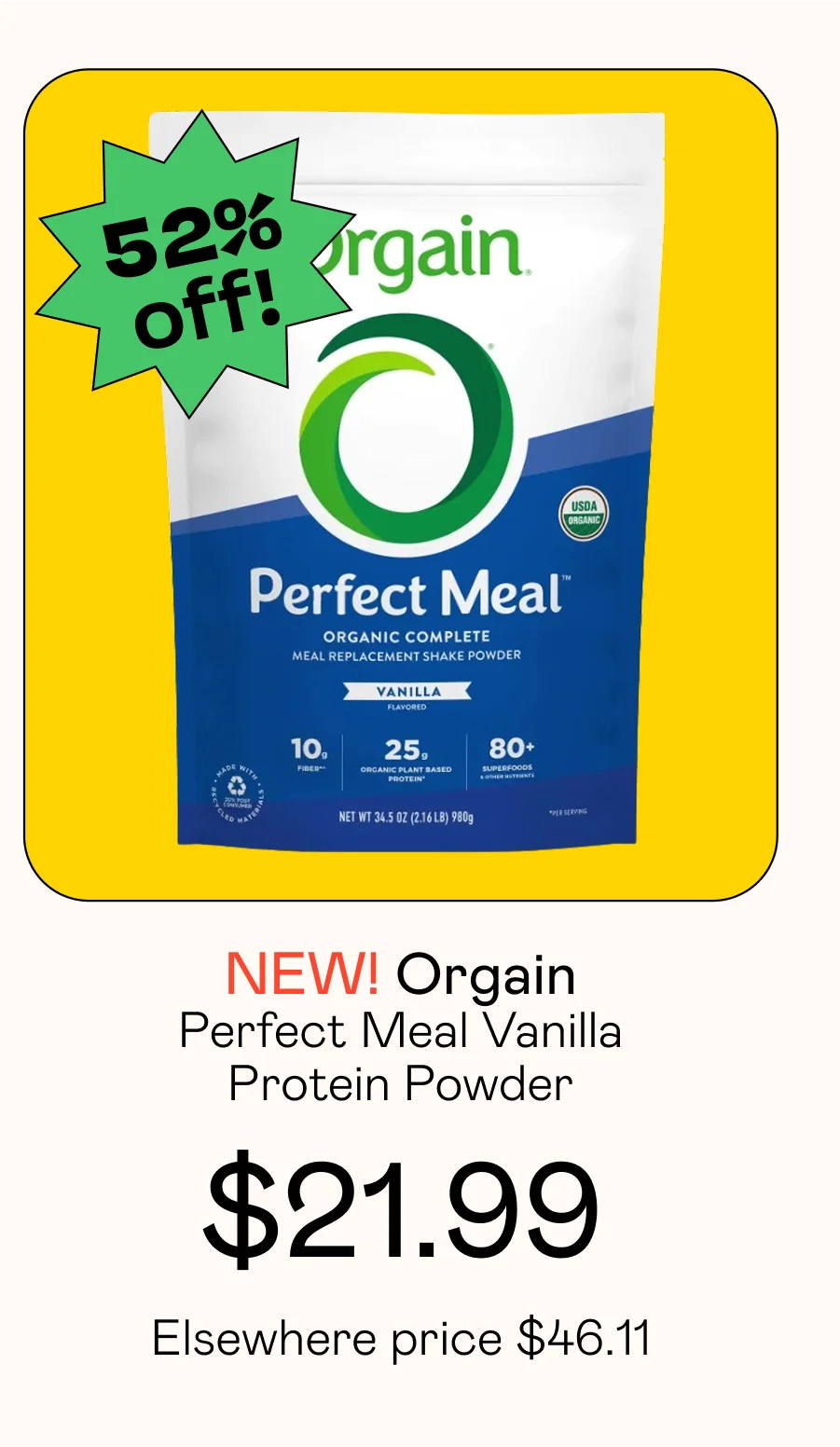 Perfect Meal Vanilla Protein Powder