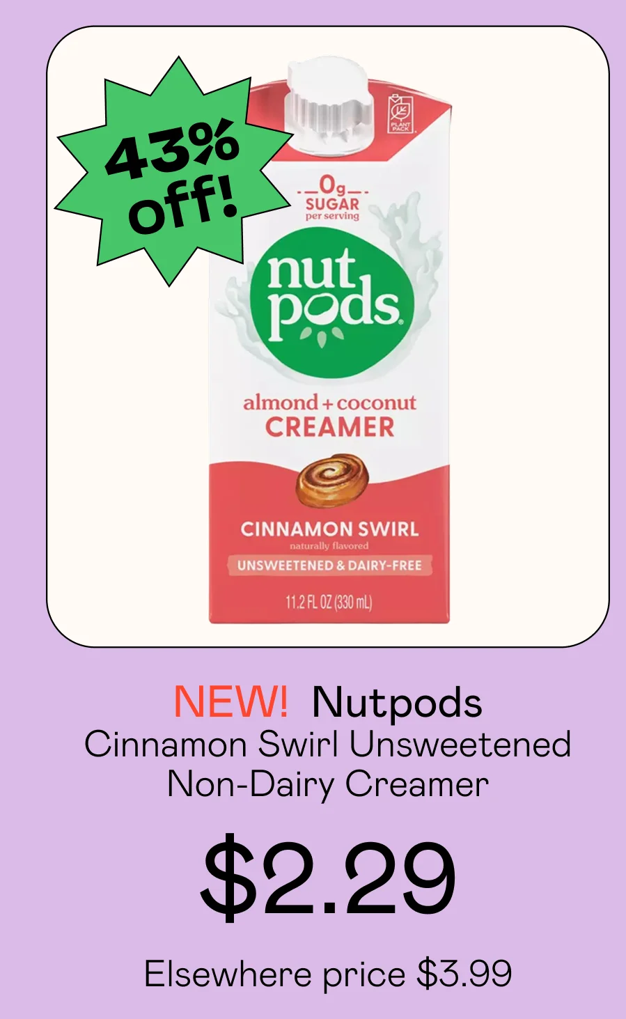Cinnamon Swirl Unsweetened Non-Dairy Creamer