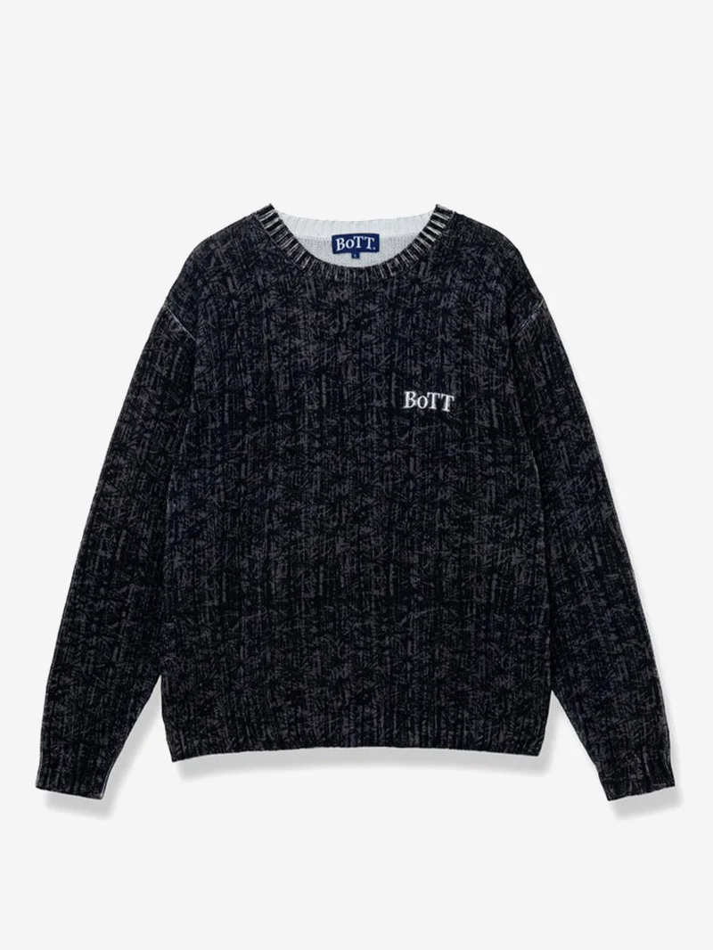 Image of BoTT Bamboo Camo Printed Sweater - Black