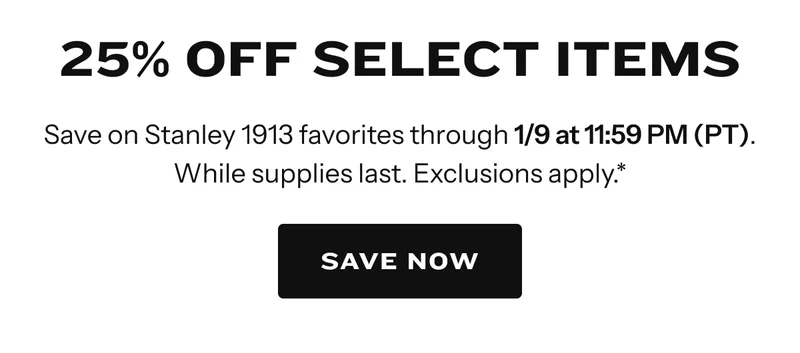 25% off Select Items