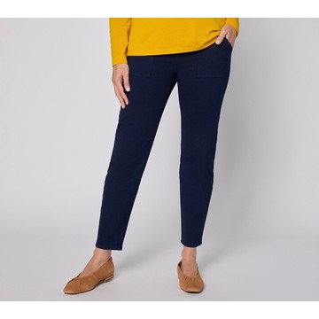Denim & Co. Regular Knit Denim Straight Leg Ankle Jeans