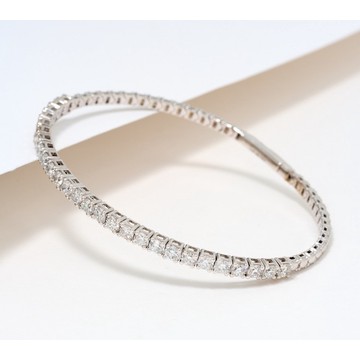 Fire Light Lab Grown Diamond 3.00 cttw Flex Bangle, 14K