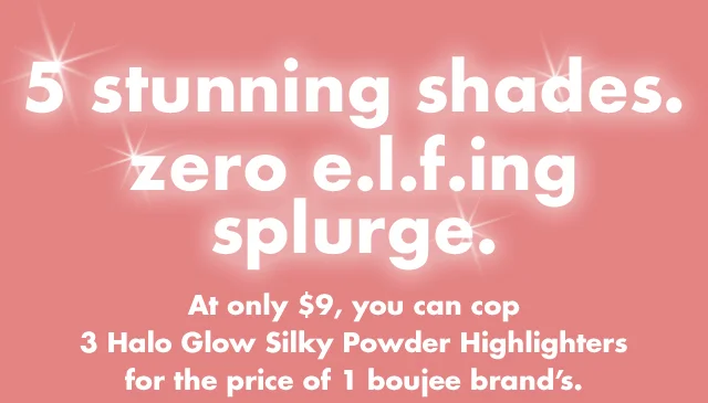 5 stunning shades. zero e.l.f.ing splurge.