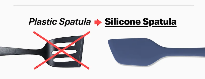 Plastic Spatula -> silicone spatula