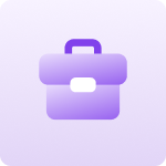 Purple briefcase icon