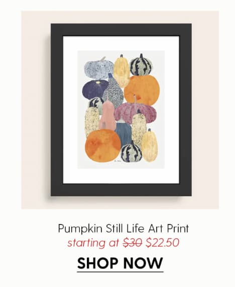 Pumpkin still life Art Print