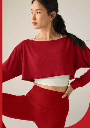 Duet 2-Way Convertible Shrug in Ruby Red