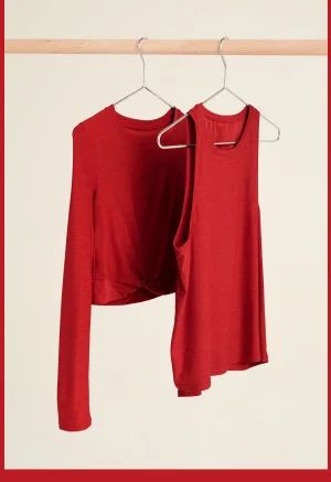Featherweight Rebalance Tank in Ruby Red Heather