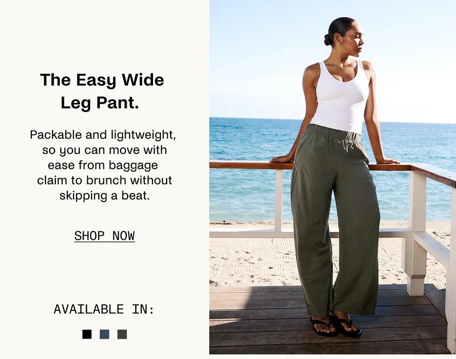 Easy Wide Leg Pant 31" in Slate Green