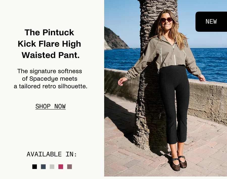 Spacedye Pintuck Kick Flare High Waisted Pant in Darkest Night