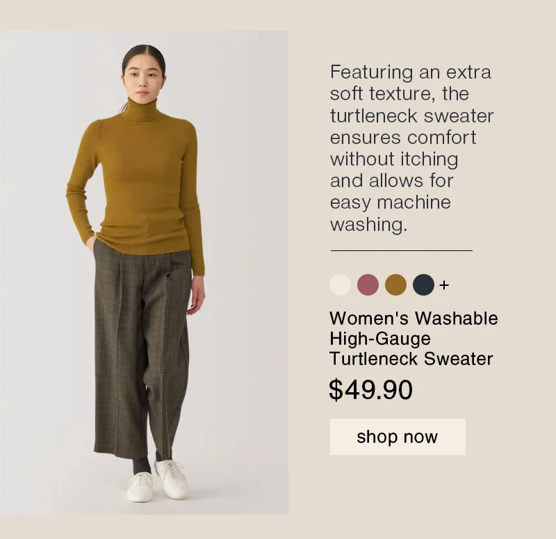 Shop Women's Washable High-Gauge Turtleneck Sweater
