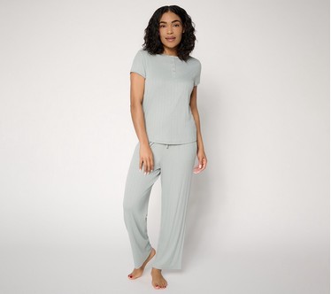 Berkshire Homewear Bamboo Rib Henley and Pant Lounge Set