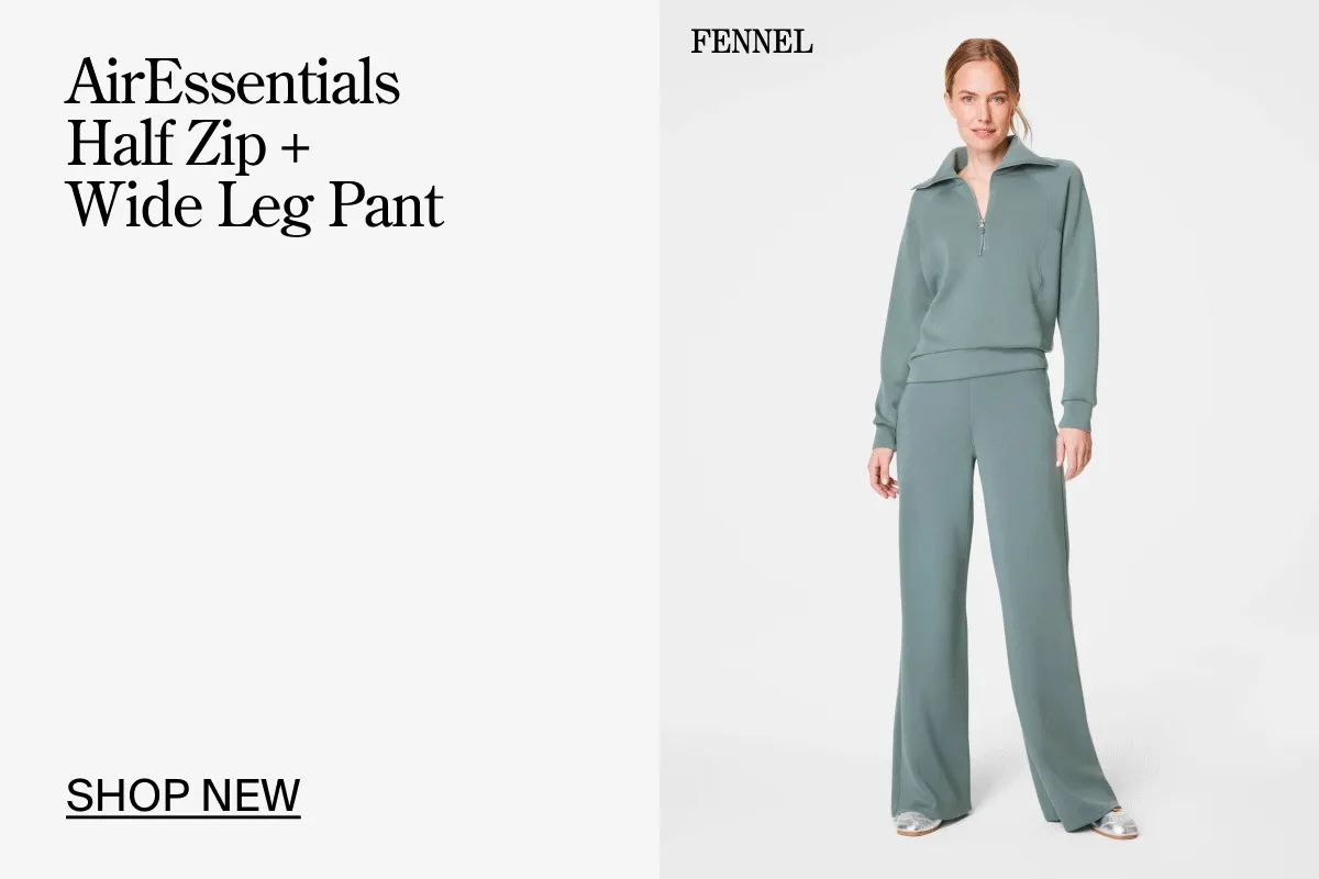 AIRESSENTIALS HALF ZIP & WIDE LEG