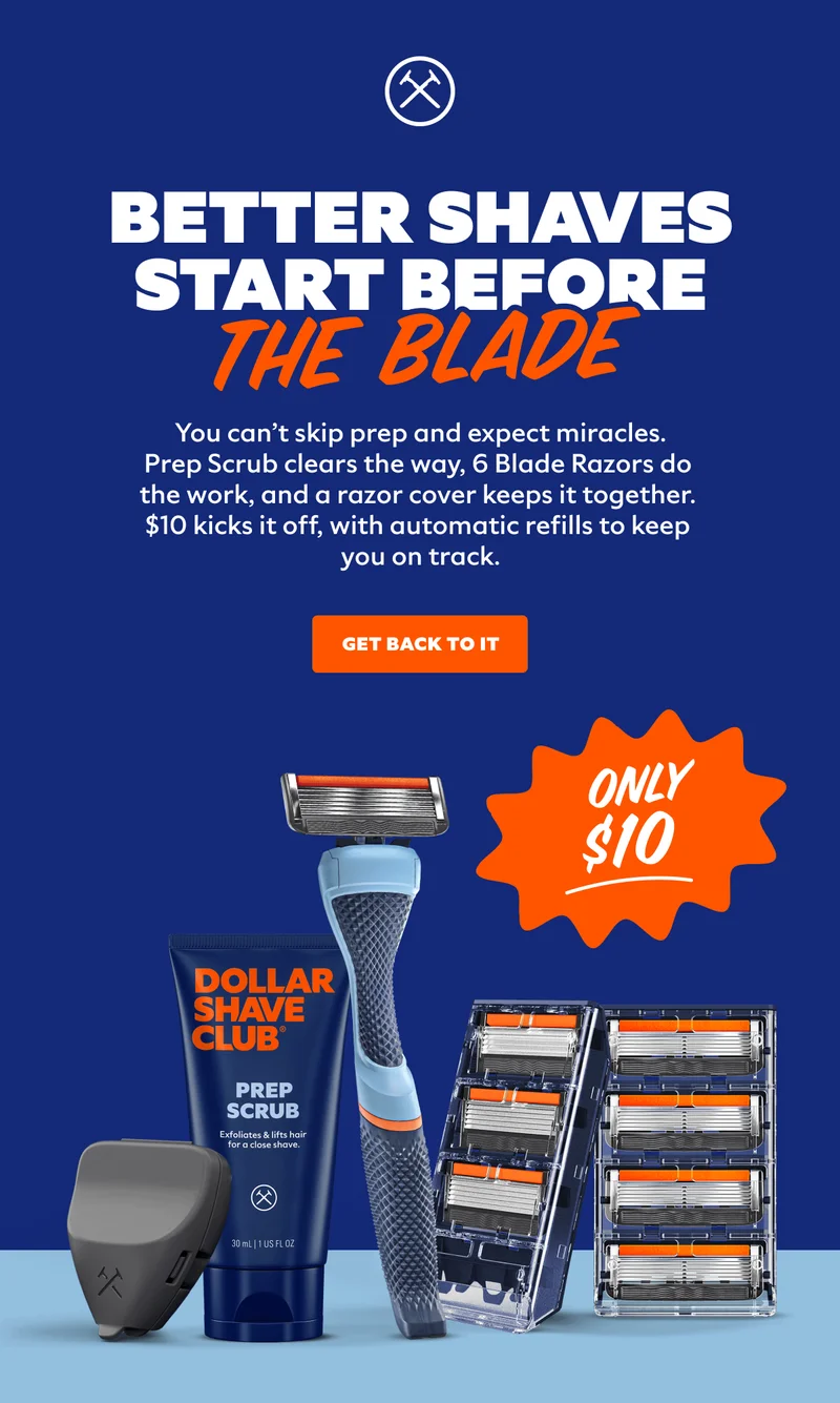 BETTER SHAVES START BEFORE THE BLADE
