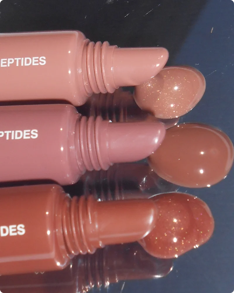 summer 26 peptide lip tints in colada, macadamia butter, and honey mango