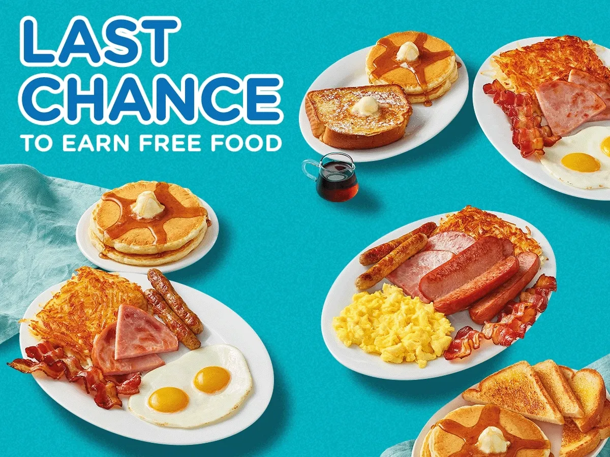 LAST CHANCE TO EARN FREE FOOD