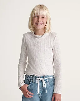 Kids Teri Confetti Rib Long Sleeve Shirt