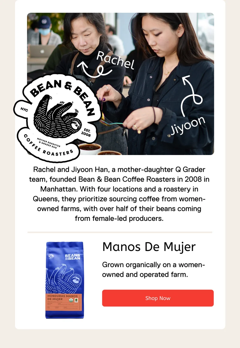Manos De Mujer - Bean & Bean. Shop Now
