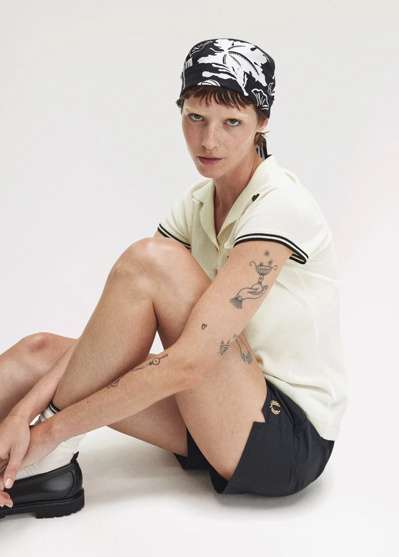 Fred Perry x Amy Winehouse Foundation Pocket Detail Knitted Shirt