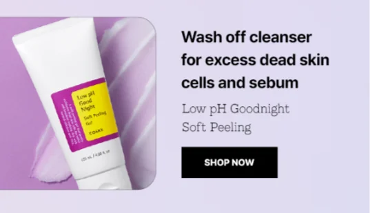 wash off cleanser for excess dead skin cells and sebum