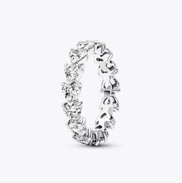 Row of Hearts Eternity Ring