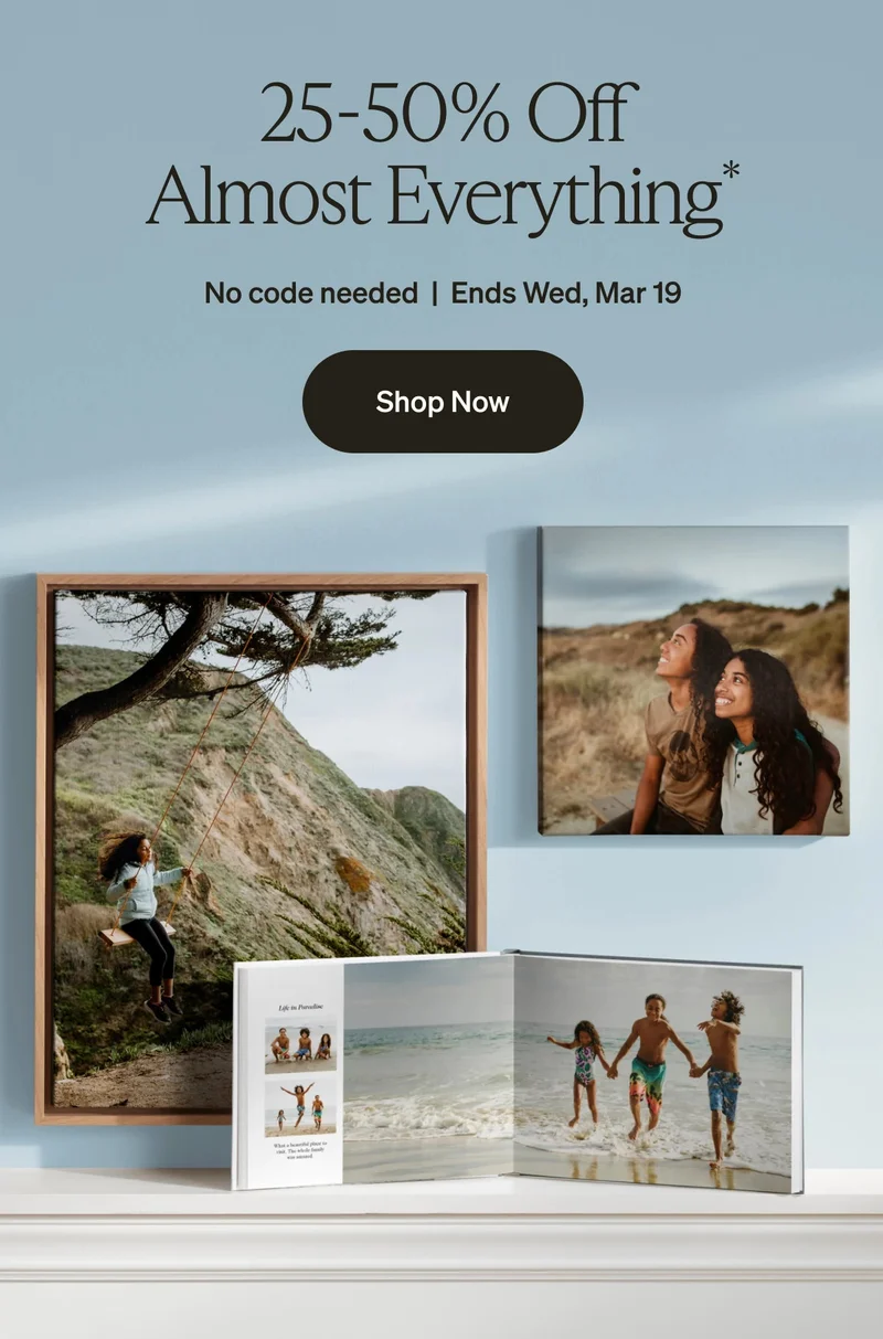 25-50% off almost everything starts today!
