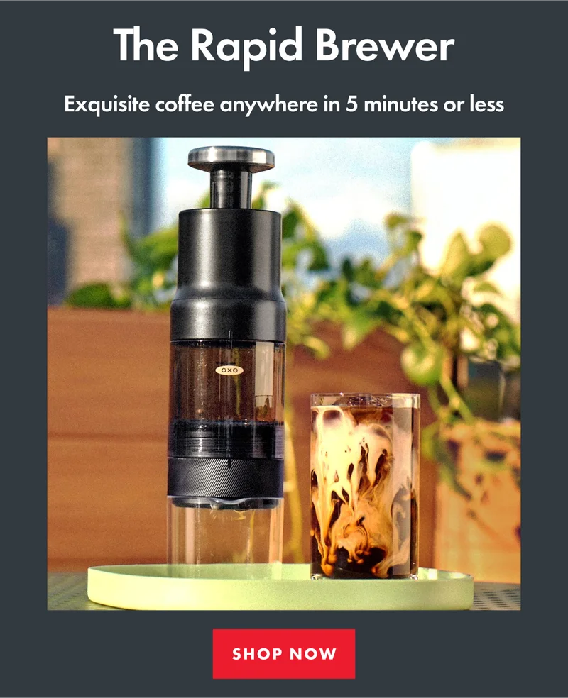 Use the rapid brewer to make your favorite coffee drinks
